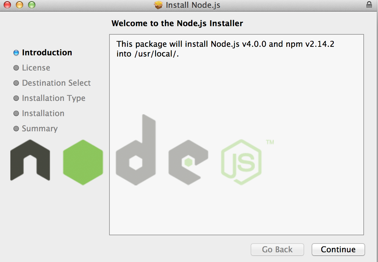 Node.js For Mac Os X Yosemite